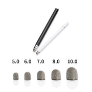 10pcs Silver Fibre Nano Conductive Light Fabric Tip High Sensitivity Capacitive Pen Tip, Spec: 7.0mm