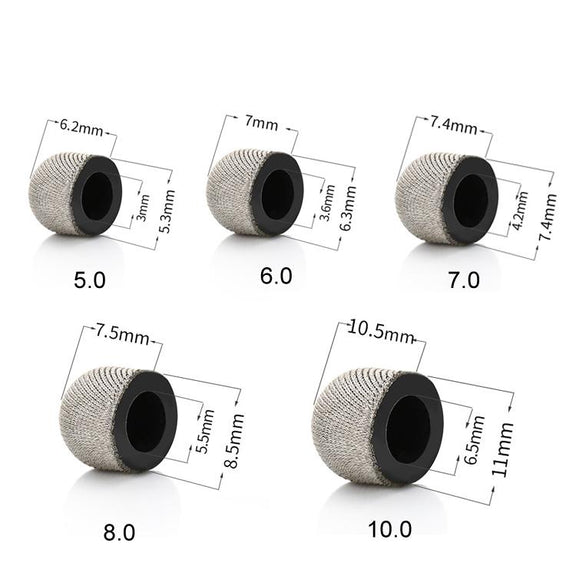 10pcs Silver Fibre Nano Conductive Light Fabric Tip High Sensitivity Capacitive Pen Tip, Spec: 6.0mm