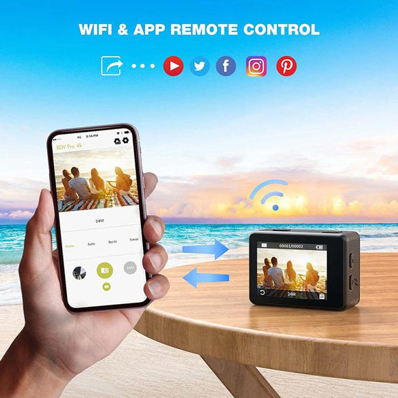 WIFI Wide-angle EIS Anti-shake Touch Color Dual-screen Remote Control Video Sports Camera(Q60TR)