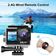 WIFI Wide-angle EIS Anti-shake Touch Color Dual-screen Remote Control Video Sports Camera(Q60TR)