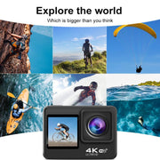 WIFI Wide-angle EIS Anti-shake Touch Color Dual-screen Remote Control Video Sports Camera(Q60TR)