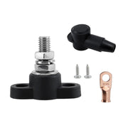 12V RV Yacht M10 Single Pole Battery Terminal, Color: Black