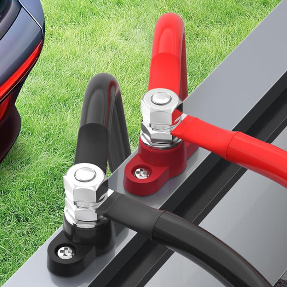 12V RV Yacht M10 Single Pole Battery Terminal, Color: Red