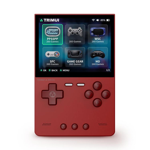 TRIMUI BRICK Open Source Pocket Console Portable Wireless Bluetooth HD Retro Arcade, Size: 64G(Red)