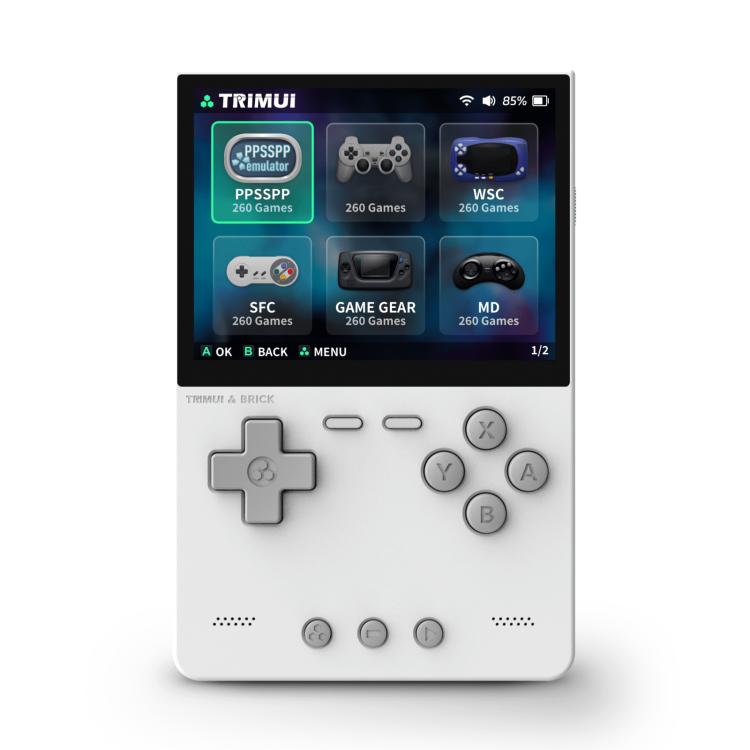 TRIMUI BRICK Open Source Pocket Console Portable Wireless Bluetooth HD Retro Arcade, Size: 256G(White) - free shipping - PMC Jewellery - Order now!
