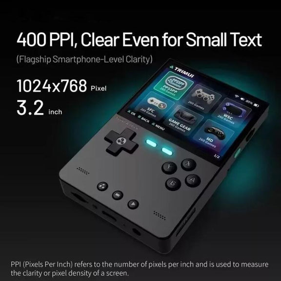 TRIMUI BRICK Open Source Pocket Console Portable Wireless Bluetooth HD Retro Arcade, Size: 128G(White)
