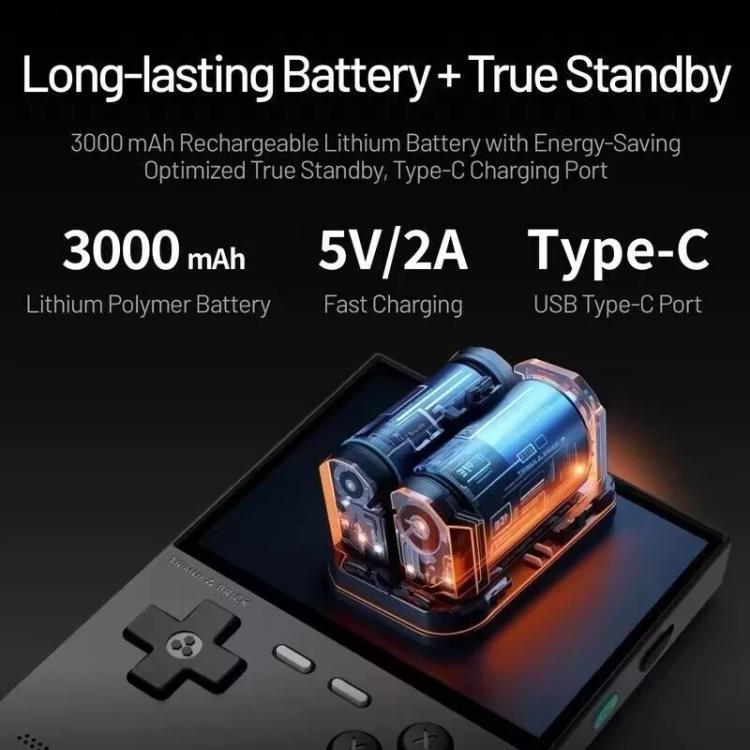 TRIMUI BRICK Open Source Pocket Console Portable Wireless Bluetooth HD Retro Arcade, Size: 64G(White)