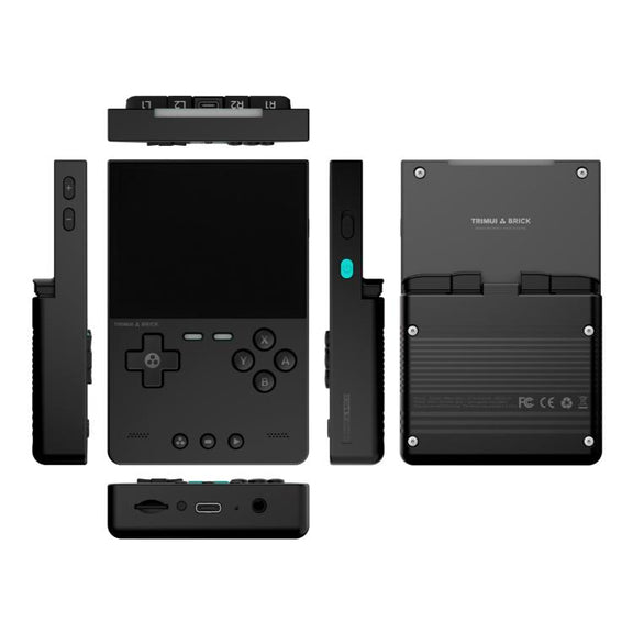 TRIMUI BRICK Open Source Pocket Console Portable Wireless Bluetooth HD Retro Arcade, Size: 64G(Black)
