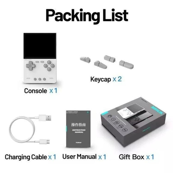 TRIMUI BRICK Open Source Pocket Console Portable Wireless Bluetooth HD Retro Arcade, Size: 64G(Black)