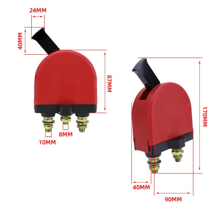 RV Yacht E-108 Battery High Current Power Off Main Switch(Red) - Car Switches by PMC TechLife | Online Shopping South Africa | PMC TechLife | Buy Now Pay Later Mobicred