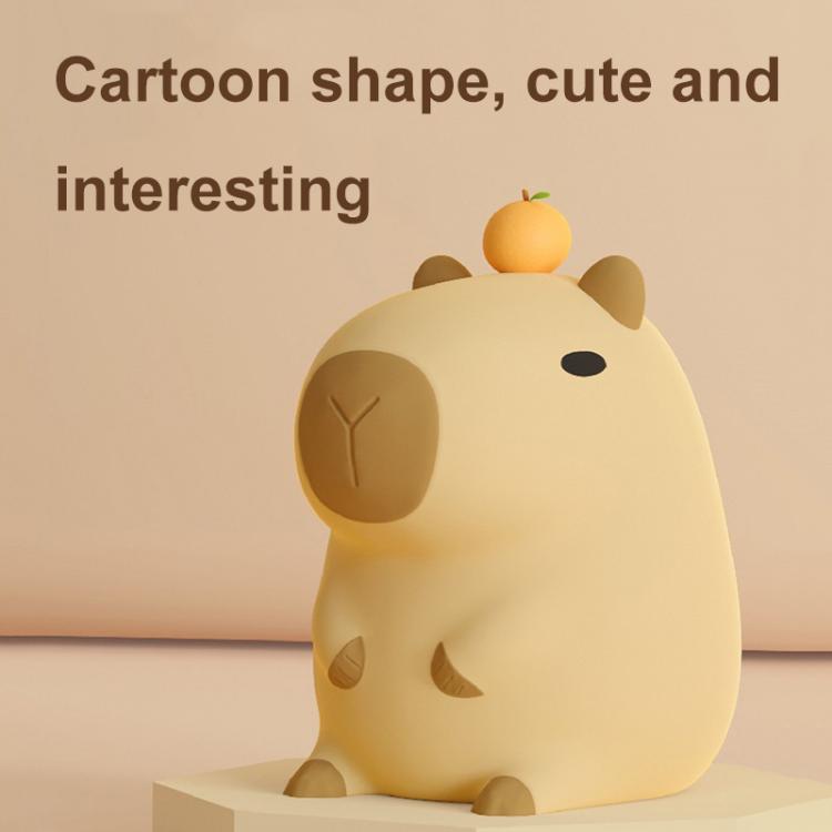 Cute Cartoon Guinea Pig Night Light Ornaments Children Silicone Pat Light(DS-CPBR-01) - Night Lights by PMc TechLife | Online Shopping South Africa | PMc TechLife | Buy Now Pay Later Mobicred