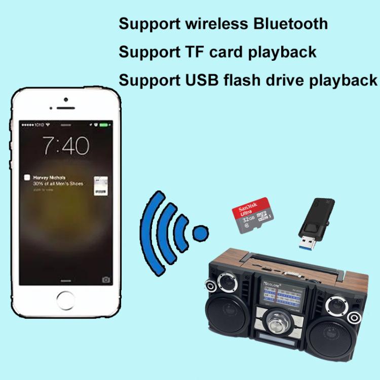 COLON RX-65SD Solar Charging Stereo FM Radio Wireless Bluetooth Speaker(Random Color Delivery) - free shipping - PMC Jewellery - Order now!