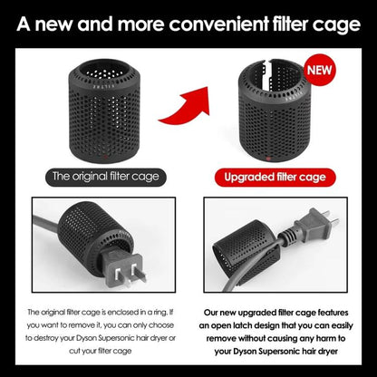 For Dyson HD01 / HD03 / HD08 / HD15 Hair Dryer Open Design Outer Filter Cover Replacement Parts(Rose Red) - For Dyson Accessories by PMC Jewellery | Online Shopping South Africa | PMC Jewellery | Buy Now Pay Later Mobicred