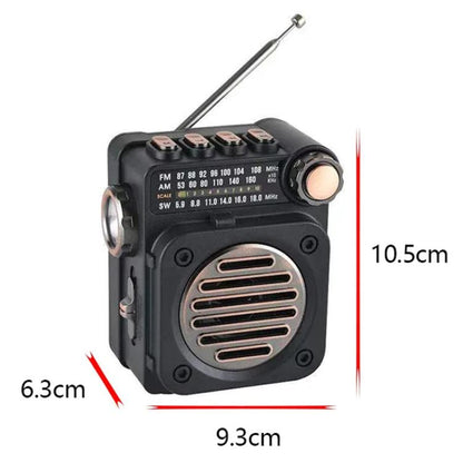 PuXing M8BT Mini Multi-band FM / AM / SW Radio with LED Flashlight - free shipping - PMC Jewellery - Order now!