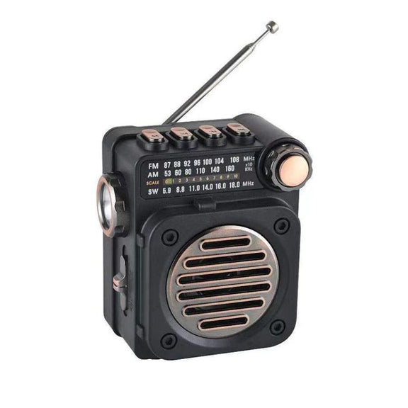 PuXing M8BT Mini Multi-band FM / AM / SW Radio with LED Flashlight