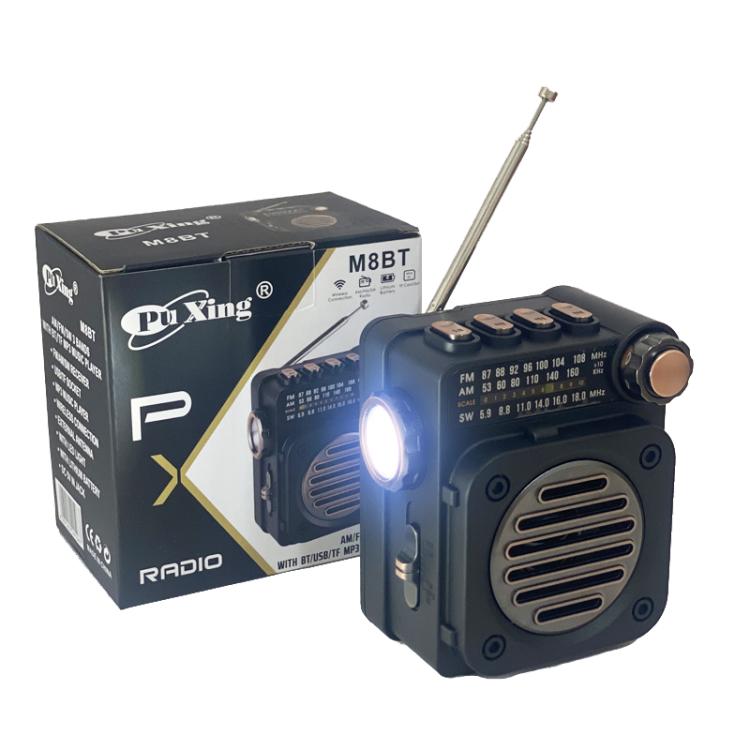 PuXing M8BT Mini Multi-band FM / AM / SW Radio with LED Flashlight - free shipping - PMC Jewellery - Order now!