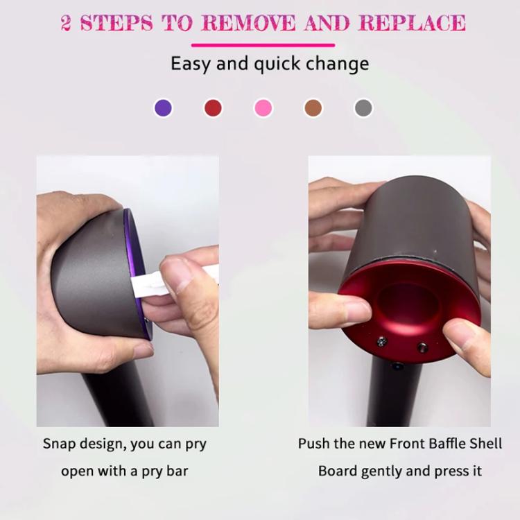 Front Baffle Shell Board Part For Dyson Hair Dryer HD01 / HD02 / HD03 / HD04 / HD07 / HD08 Repair Parts(Rose Red) - For Dyson Accessories by PMc TechLife | Online Shopping South Africa | PMc TechLife | Buy Now Pay Later Mobicred