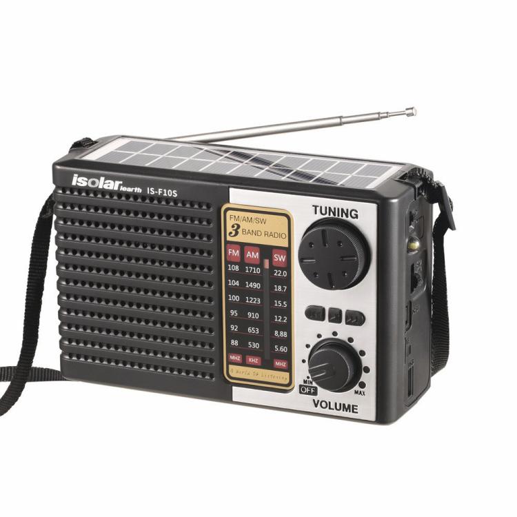 Isolariearth IS-F10S Solar Powered Full-Band FM / AM / SW Radio Bluetooth Speaker with Flashlight - free shipping - PMC TechLife - Order now!