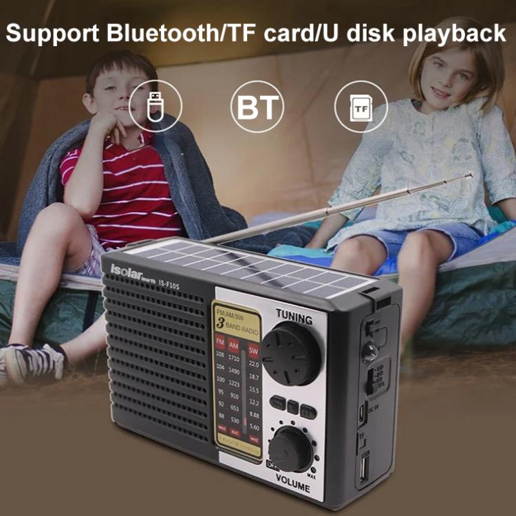 Isolariearth IS-F10S Solar Powered Full-Band FM / AM / SW Radio Bluetooth Speaker with Flashlight - free shipping - PMC Jewellery - Order now!