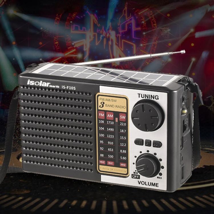 Isolariearth IS-F10S Solar Powered Full-Band FM / AM / SW Radio Bluetooth Speaker with Flashlight - free shipping - PMC Jewellery - Order now!
