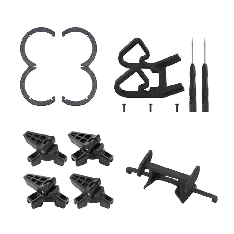 For DJI Neo CQT Impact Protection Cover + Bumper + Folding Stand + Tail Wing 4 In 1 Set(Black) - free shipping - PMC TechLife - Order now!