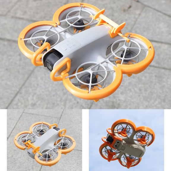 For DJI Neo CQT Impact Protection Cover + Bumper + Folding Stand + Tail Wing 4 In 1 Set(Black)