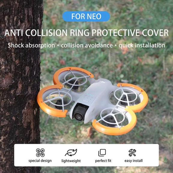 For DJI Neo CQT Paddle Bumper Ring Protective Cover Scratch Resistant Bumper Strips(Orange)