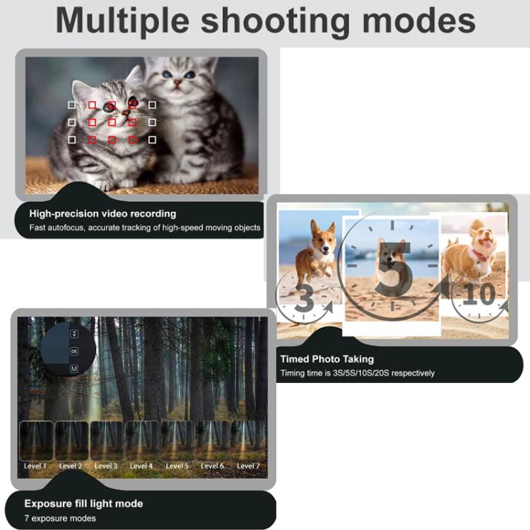 4K HD Touch Screen Digital Micro SLR Camera MP3 DSLR Camcorder 64MP Anti-Shake Vlogging Video Camera(Black) - Video Cameras by PMC TechLife | Online Shopping South Africa | PMC TechLife | Buy Now Pay Later Mobicred