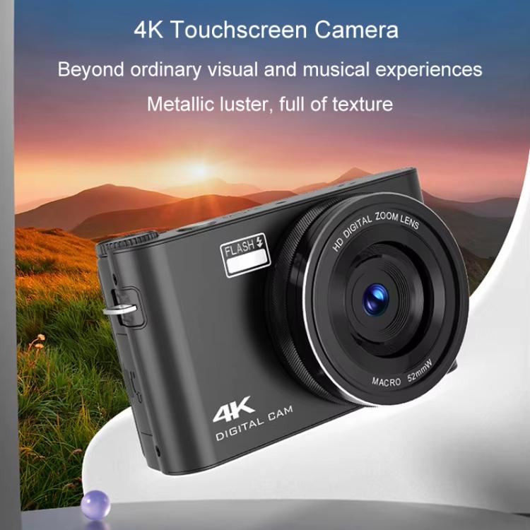 4K HD Touch Screen Digital Micro SLR Camera MP3 DSLR Camcorder 64MP Anti-Shake Vlogging Video Camera(Black) - Video Cameras by PMC TechLife | Online Shopping South Africa | PMC TechLife | Buy Now Pay Later Mobicred