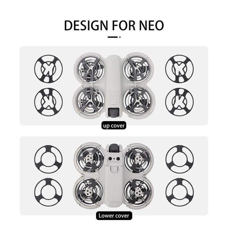 For DJI Neo CQT Drone Landing Scratch Protective Cover Prevent Finger Scratch Protective Cover Accessories, Color: Upper Gray