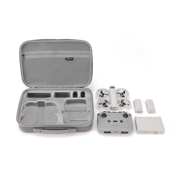 For DJI Neo Fly More Combo BKANO Storage Bag Hard Shell Shoulder Bag(Gray)