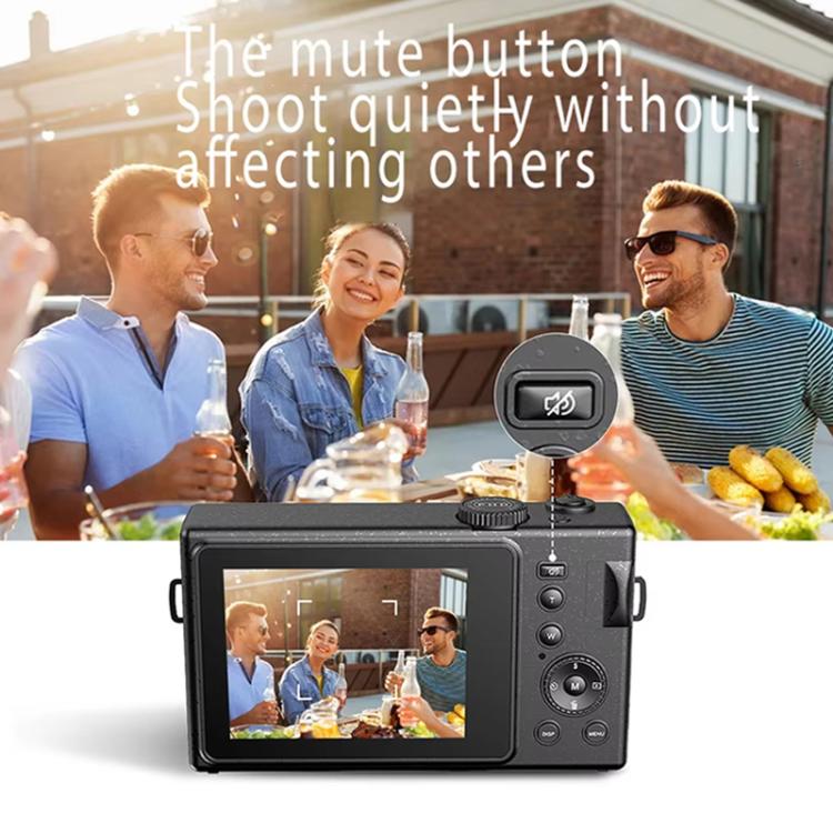 AMKOV CD-R1 24MP HD Pixel Shooting Student Camera 1080P Video Recording CCD Photo Video HD Camera(Black) - free shipping - PMC Jewellery - Order now!