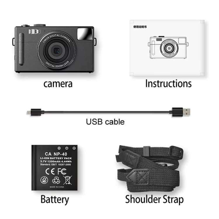 AMKOV CD-R1 24MP HD Pixel Shooting Student Camera 1080P Video Recording CCD Photo Video HD Camera(Pink) - free shipping - PMC Jewellery - Order now!