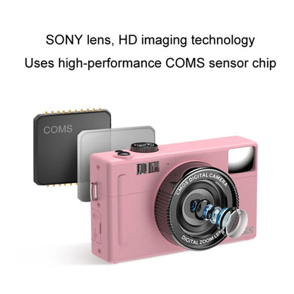 AMKOV CD-R1 24MP HD Pixel Shooting Student Camera 1080P Video Recording CCD Photo Video HD Camera(Pink) - free shipping - PMC Jewellery - Order now!