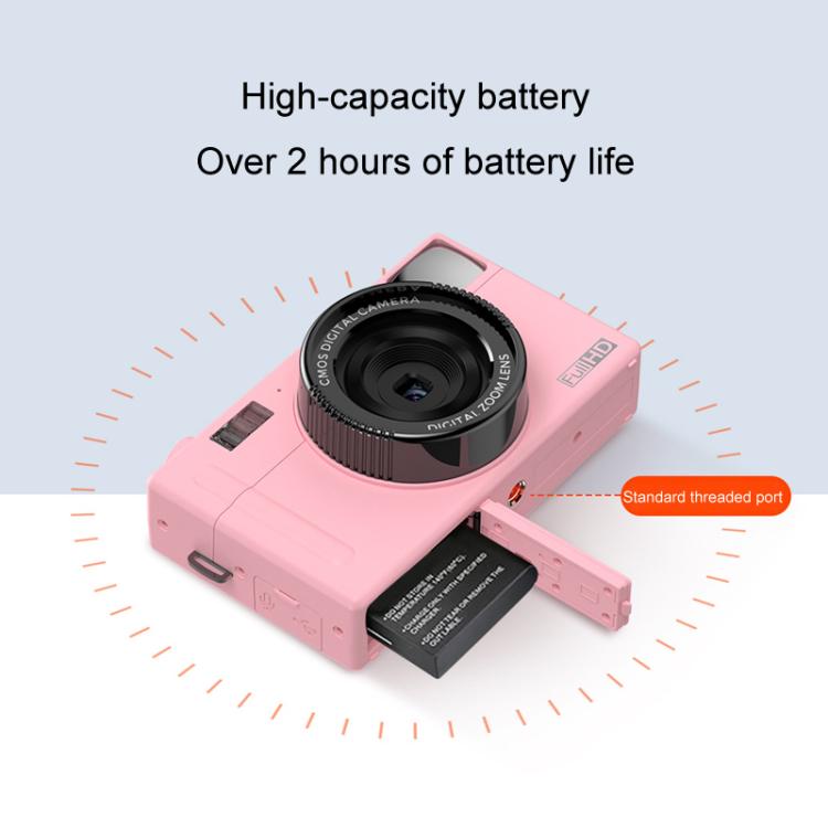 AMKOV CD-R1 24MP HD Pixel Shooting Student Camera 1080P Video Recording CCD Photo Video HD Camera(Pink) - free shipping - PMC Jewellery - Order now!