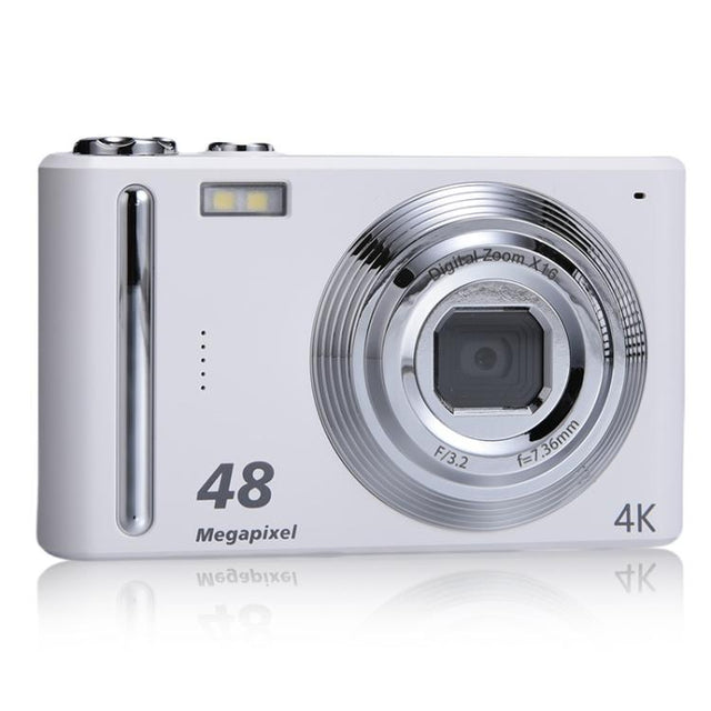 DC03H 2.4-Inch 16X Digital Zoom Electronic Image Stabilization 4K HD Digital Camera(White)