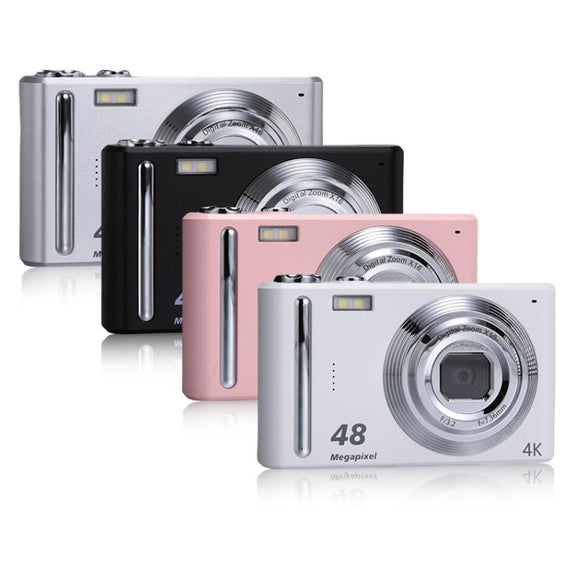 DC03H 2.4-Inch 16X Digital Zoom Electronic Image Stabilization 4K HD Digital Camera(White)