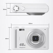 DC03H 2.4-Inch 16X Digital Zoom Electronic Image Stabilization 4K HD Digital Camera(White)