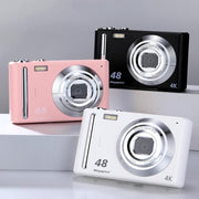 DC03H 2.4-Inch 16X Digital Zoom Electronic Image Stabilization 4K HD Digital Camera(White)