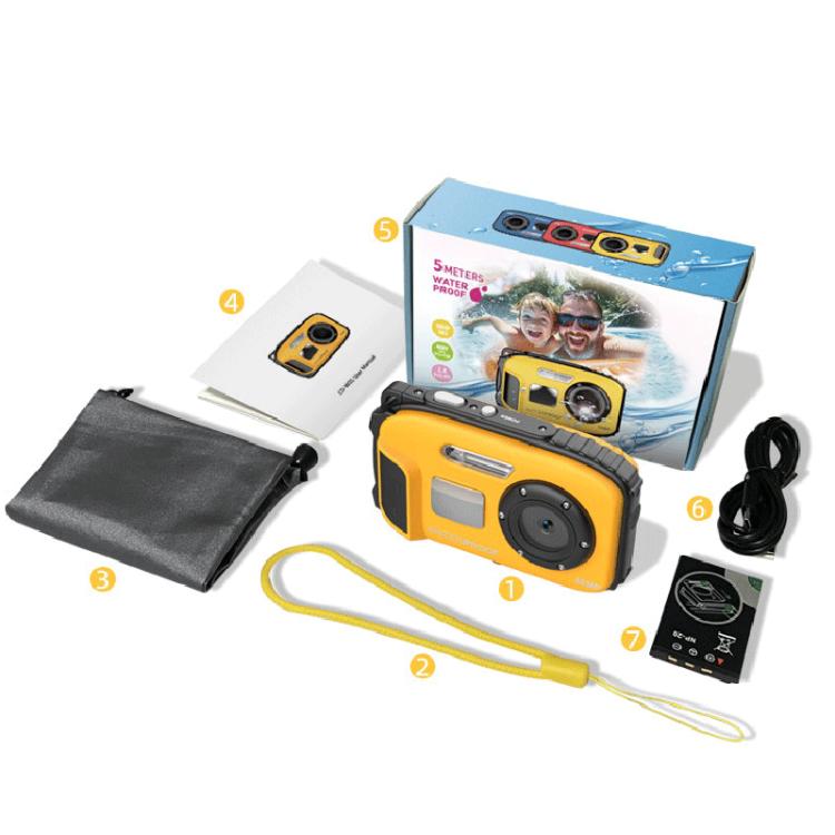 IP68 5m Water-resistant Sports Digital Camera Kids Student DV Camera(Blue)