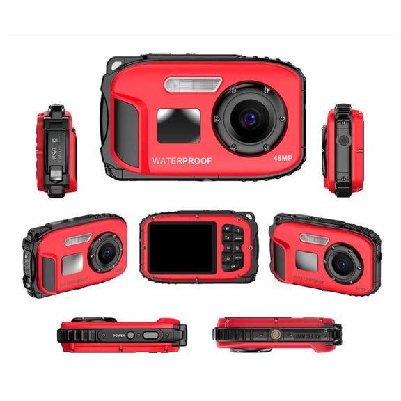 IP68 5m Water-resistant Sports Digital Camera Kids Student DV Camera(Yellow)
