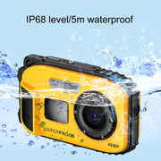 IP68 5m Water-resistant Sports Digital Camera Kids Student DV Camera(Yellow)