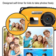 IP68 5m Water-resistant Sports Digital Camera Kids Student DV Camera(Yellow)