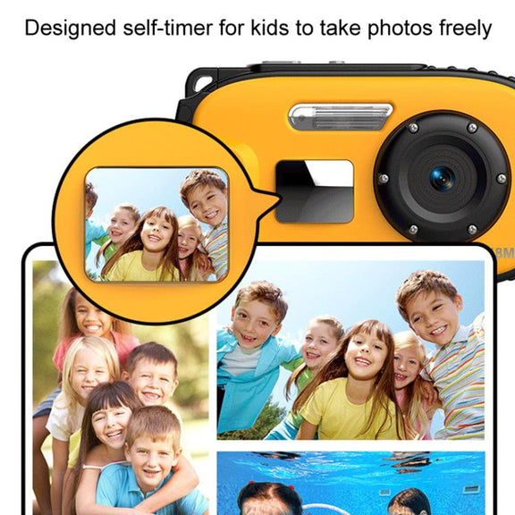 IP68 5m Water-resistant Sports Digital Camera Kids Student DV Camera(Yellow)