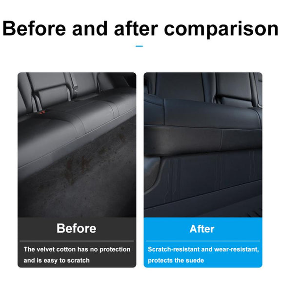 For Tesla Model Y Rear Seat One-Piece Full-Cover Anti-Kick Pads Guard Pad Decoration(4pcs /Set)