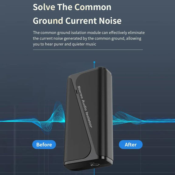Bluetooth 5.4 Audio Common Ground Isolator Receiver Anti-interference Noise Reducer
