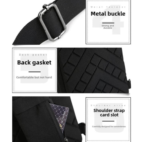 For DJI Neo BKANO NE-005 Portable Shoulder Bag Organiser Chest Bag(Black)