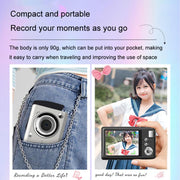 4K HD 3.0-Inch IPS Screen Autofocus HD Digital Camera Student DV Camera SLR(Black)