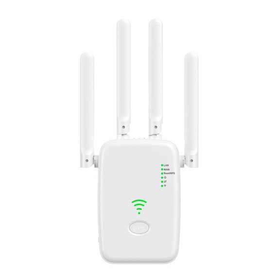 Urant U11 1200Mbps 2.4G&5.8G Wireless Repeater WiFi Signal Amplifier Support WPS Quick Setting US Plug White