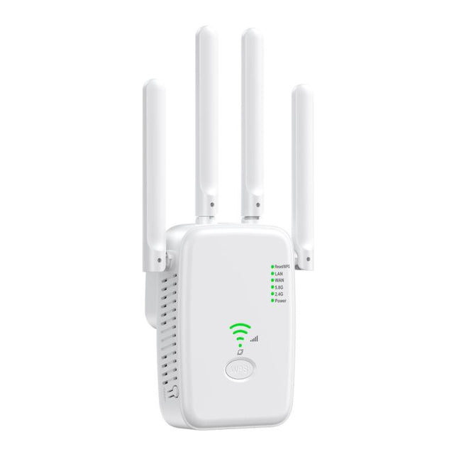 Urant U11 1200Mbps 2.4G&5.8G Wireless Repeater WiFi Signal Amplifier Support WPS Quick Setting EU Plug White